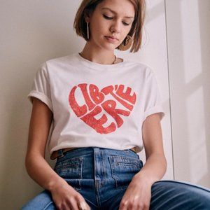 SEZANE T-SHIRT TOP TEE LIBERTE